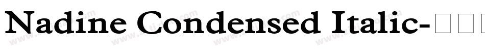 Nadine Condensed Italic字体转换